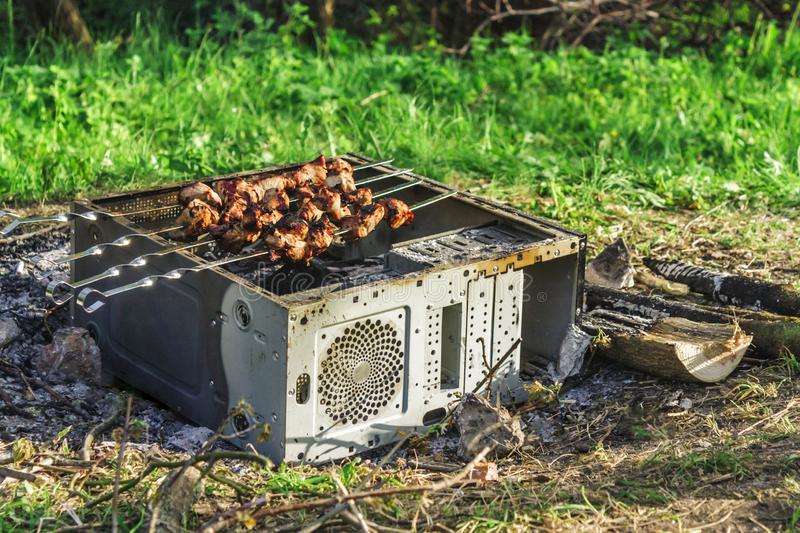 cooking-grilled-meat-outdoors-picnic-company-specialists-barbecue-grid-old-computer-case-cooki...jpg